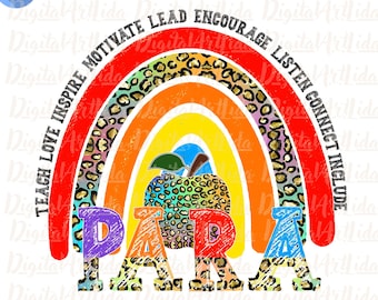 Para Rainbow PNG: paraprofessioneel shirtontwerp voor docenten (digitale download)