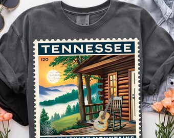 Tennessee Stamp Design: Distressed State PNG (Digital Download)