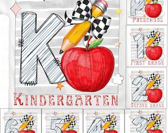 Preppy Back to School png-bundel: retro sublimatieontwerpen voor docenten (digitale download)