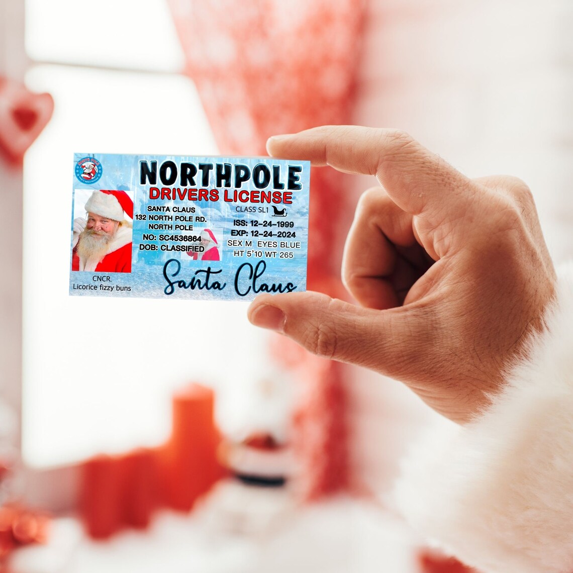 Santa Claus License Png Lost Driving License Designs - Etsy