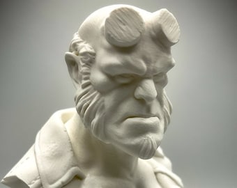 3D Printed Hellboy Bust with Stand