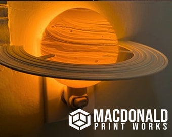 3D Printed Planet Night Light: Handmade Solar System Lamp