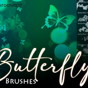 PROCREATE BRUSHES Butterfly Stamps for Procreate