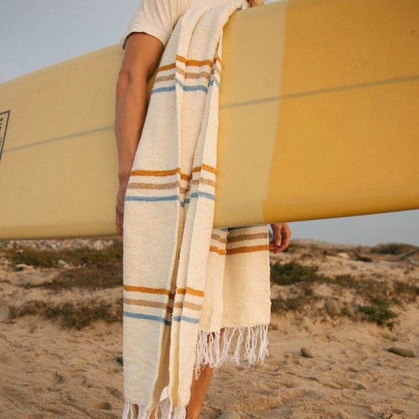 Sunday Blanket Throw - Beach Blanket, Handwoven Blanket, Boho Blanket, Bed Throw, Tapestry, Picnic Blanket, Yoga Blanket, Mexican Blanket