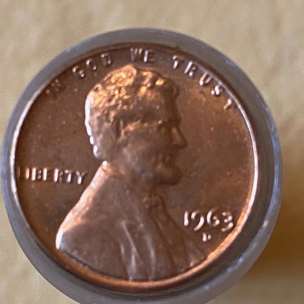 1963 D Brillant Uncirculated Penny, BU Pennies