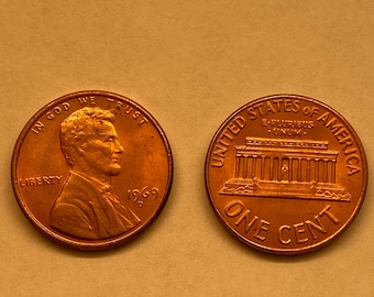 1969 D Brilliant Uncirculated Penny Rolls