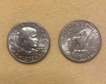 Susan B. Anthony Dollar Coin, Uncirculated 1979 P, Single Coin. 47th Anniversary issue. Original bank wrapped