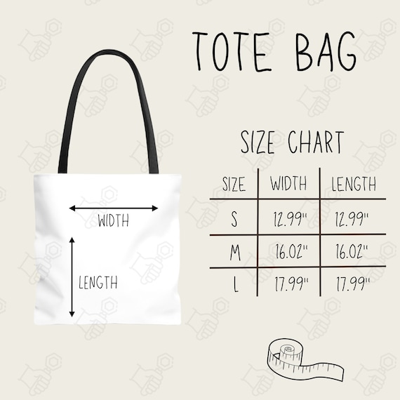 tote bag size guide