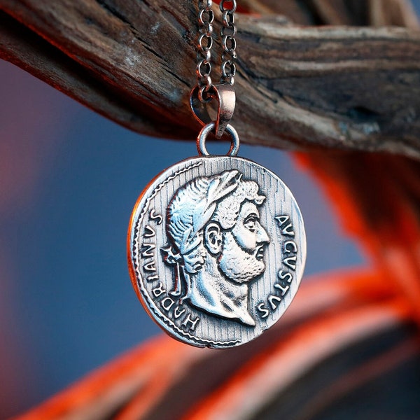 Emperor Augustus Pendant, Augustus Roman Coin Necklace, Ancient Greek Coin Necklace, Augustus Octavian Necklace, Coin Necklace, Gift for Mom