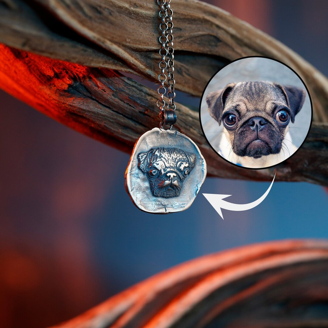 Personalized Pet Photo Necklace, Pet Photo Necklace, Custom Dog