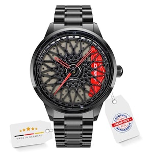 Orologio DriftElement Racing Rim – Orologio ispirato al motorsport con design a cerchio, cassa in acciaio inossidabile di alta qualità e movimento al quarzo preciso