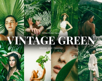 Vintage groene Lightroom-presets | Mobiele en desktopfilters (DNG)