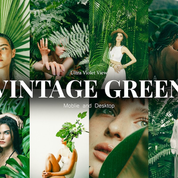 10 VINTAGE GREEN Lightroom mobile & desktop Presets | Green Presets | Instagram Blogger Presets | Vintage Green Filter |