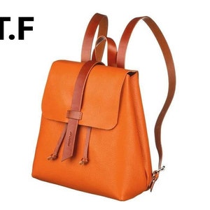 Leather backpack, Women&#39;s backpack ,Backpack Purse, Small backpack, Gift for her, Birthday gift , Real Cowhide Backpack For Traveling