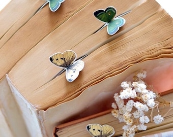 Printable bookmarks butterflies, 3D butterfly bookmark, Instant download, Print bookmark, Digital art,