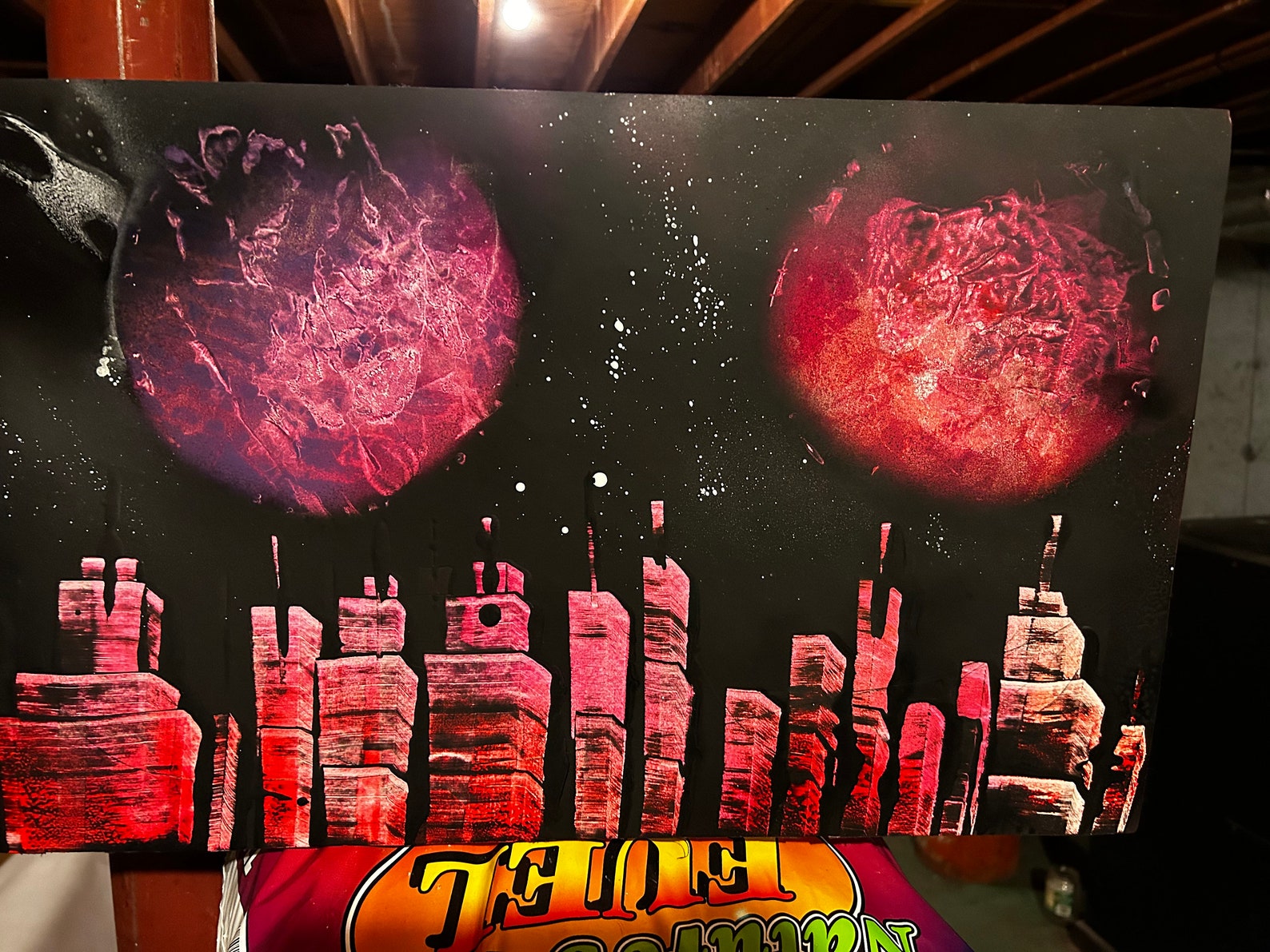 Spray Paint Art of City Skyline - Etsy Australia
