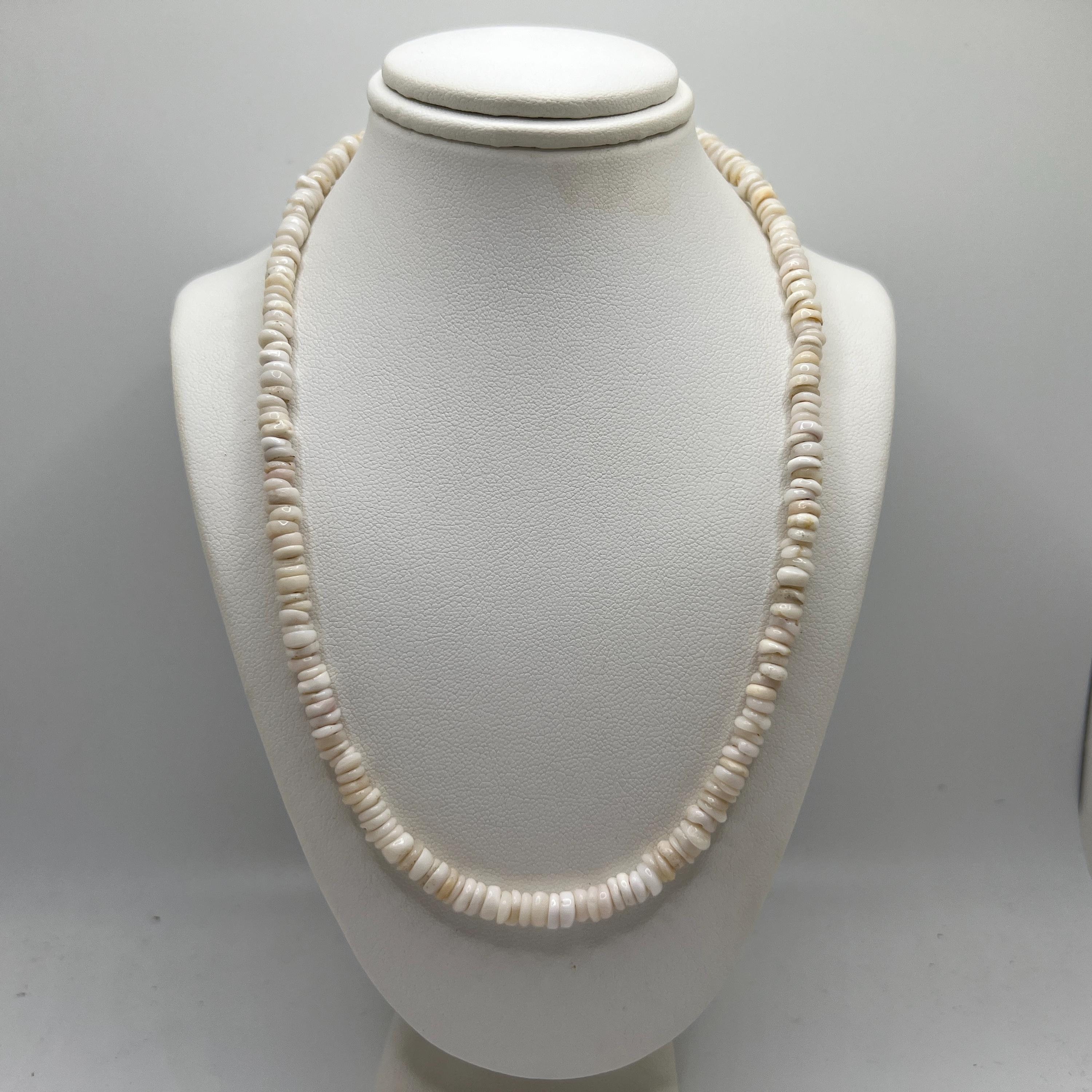 Puka Shell Necklace With Very Rare Very Small 4.7mm – 4.3mm White ...