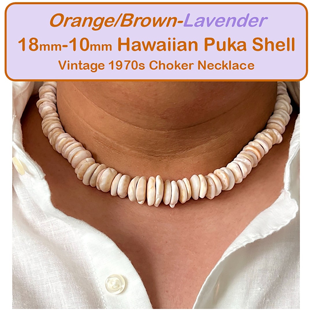 Puka Shell Necklacerare Large Pukas Colormatched Hawaiian Vintage 70s