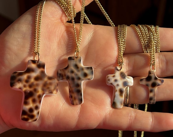 Hand-Shaped Shell CROSS Pendants Created from the… - image 5