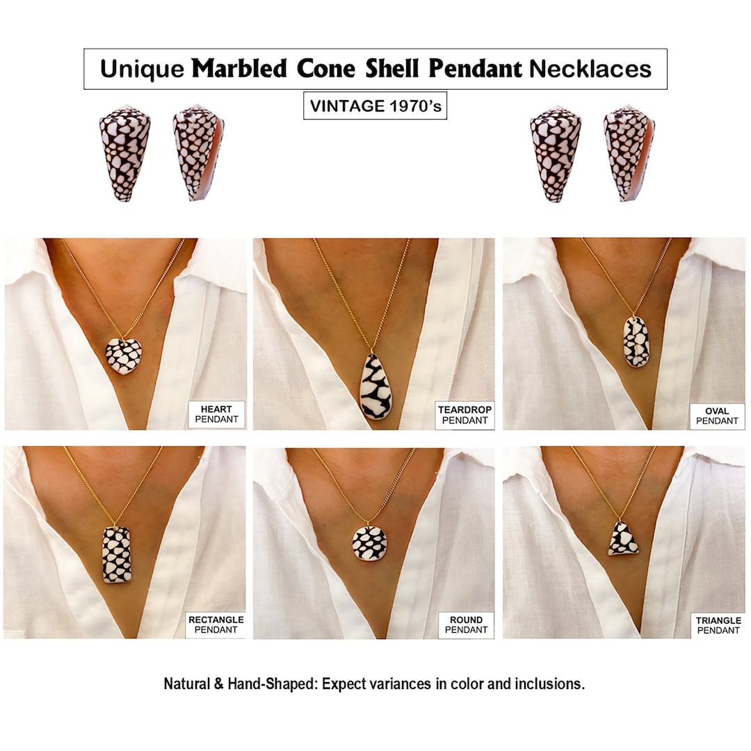 Hand-shaped Shell Pendants Created From the 'marbled Cone