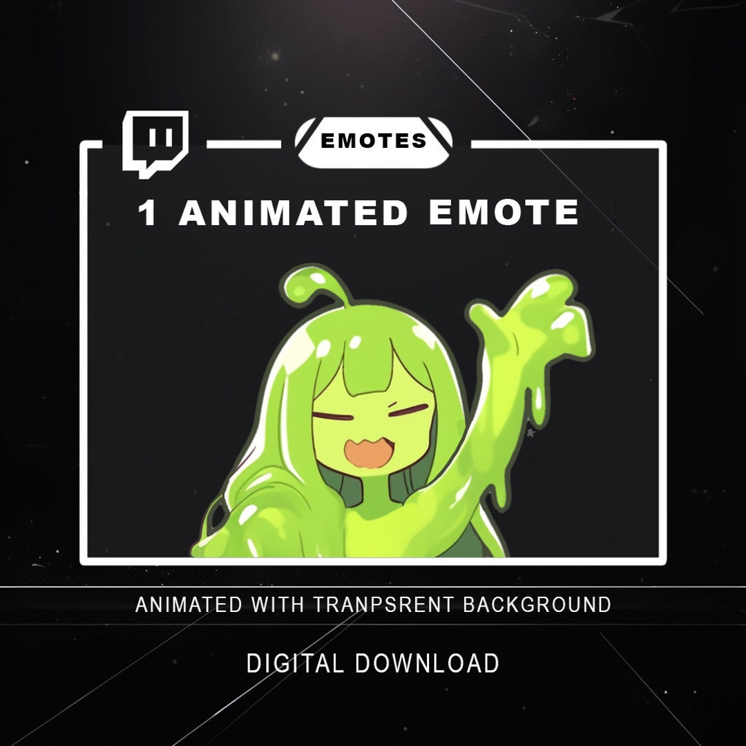 1 Hi, Slime Girl Animated Emote and Sticker for Twitch Youtube, Discord ...