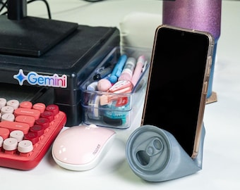 Crushed Soda Can Phone Holder - iPhone Holder - Samsung Galaxy Holders - Google Pixel Stand