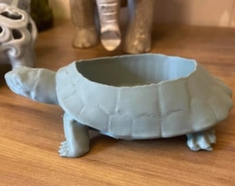 Beachy Coastal Turtle Planter and Indoor Succulent Pot