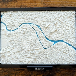 3D-stadskaart Berlijn Duitsland - aangepaste muurkunst - 3D-stratenkaart - Home Office Art Decor - housewarmingcadeau - stad poster afdrukken