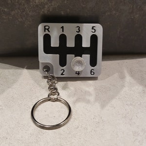 6 Speed Shifter Keychain Fidget Toy, Gear Shift Keyring, Car Enthusiast Gift, Automotive Accessories