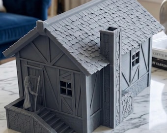 Casa en miniatura para juegos de mesa de D&D - Terreno jugable - Trasfondo y hogar para juegos de rol de D&D