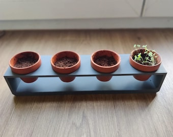 Multi Planter Holder With Drip Tray - Indoor Planter - Outdoor Pot - Succulent Planter - Flower Pot - Pot Planter - Indoor Gardening