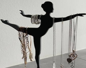Ballerina Necklace Tree, Jewelry Holder Earrings Holder, Jewelry Tree, Gift for Her, Girlfriend Gift, Valentines Day Gift