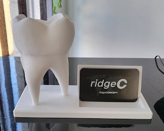 Dentist Tooth Business Card Holder - Unique Desk Organizer - Office Decor Gift - Dentist Gift Ideas