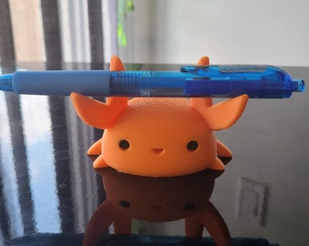 Kawaii Crab Pen Holder 2-Pack, Desk Organizer, 3D Printed, Pencil Holder, Office Decor, Desk Accessories