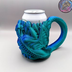 Twisting Dragon Chalice - Soda Can Holder - Fantasy Home Decor - Dragons Gift Ideas