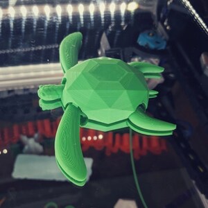 Articulated Sea Turtle Flexi Figurine - Unique Ocean Home Decor - 3D Printed