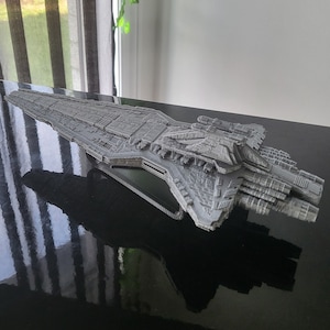 1/4000 Venator Star Destroyer Ship Model - 11&quot; Inches Long Battleship - Scifi Space Ship Decor - Warship Model