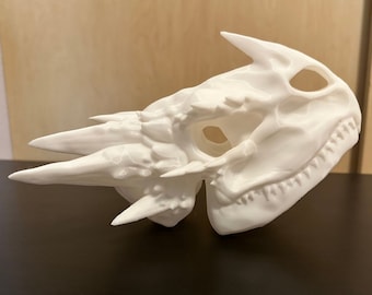 Escultura de dragón calavera, decoración de calavera de Halloween, decoración personalizada del hogar, impreso en 3D, regalo de fantasía