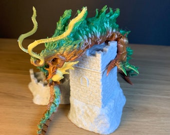 Fantasy Gelenkdrache - Gelenkdrachen Flexi Spielzeug - 3D Druck Sensorisches Stress Fidget Spielzeug - Bücherregal Dekor