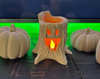 Paquete múltiple de tocón de árbol espeluznante de Halloween, decoraciones de fiesta espeluznantes, impreso en 3D, decoración de Halloween
