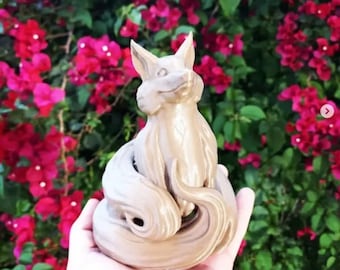 Mystic Fox Statue 9" Inches Tall Sculpture, Multiple Color Options