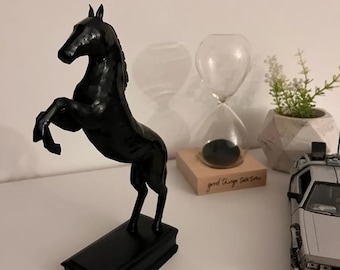 Minimalist Low Poly Horse Sculpture, Modern Pony Statue, Horse Decor