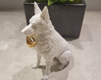 犬用リングホルダー - 犬好きへのギフト - ジャーマンシェパード - パーソナライズされた婚約ギフト - バレンタインデーギフト