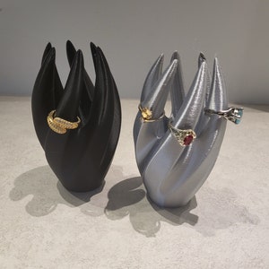 Supporto per anelli intrecciati - Albero per anelli minimalista - Organizzatore di gioielli - Portafedi nuziali - Cono per gioielli - Regalo di San Valentino