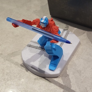 Pen Holder Robot Mech Hero, Desk Organizer, 3D Printed, Pencil Holder, Office Decor, Gift for Him, Desk Accessories