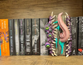 Mimic Book Nook - Fantasy Book Shelf Decor - Book Lovers Gift - Horror Bookend