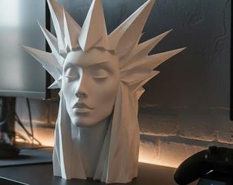 Escultura de la Reina de Hielo - Estatua de arte de cuento de hadas