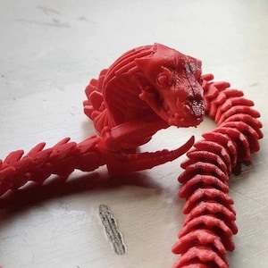 Articulated Cobra Snake Flexi Toy - 3D Printed Figurine - Fidget Toys