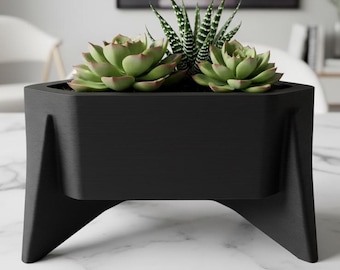 Hexagonal Design Mid Century Planter