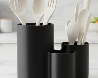 Modern kitchen Utensil Holder with Three Cups
